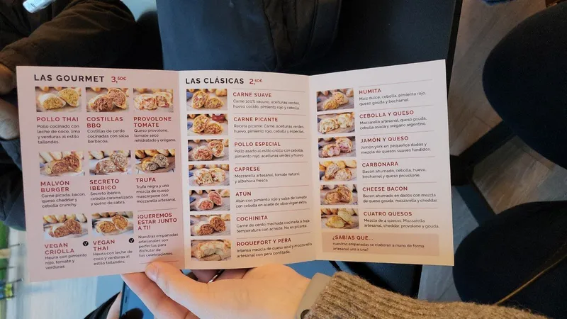 menu 2 of Empanadas Malvón