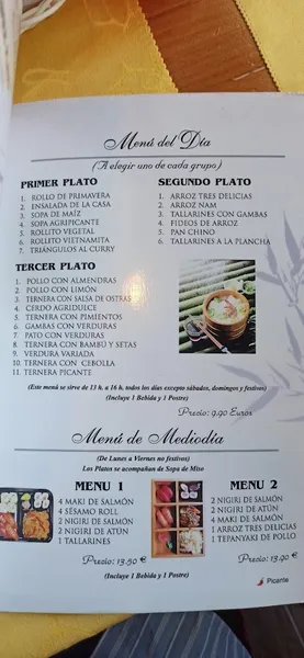 menu 2 of Restaurante Asiático Tokio