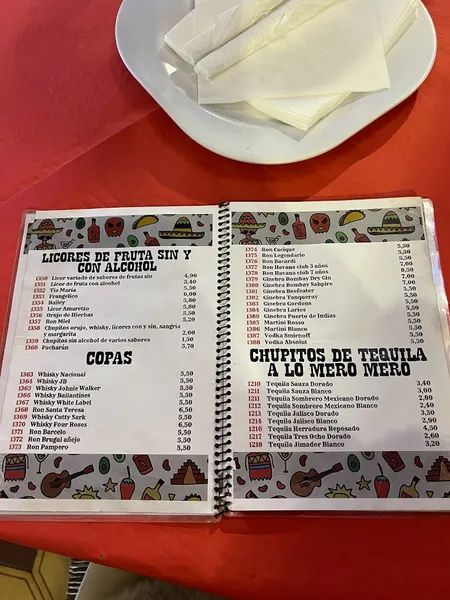 menu 0 of Restaurante Cantina Cantinflas