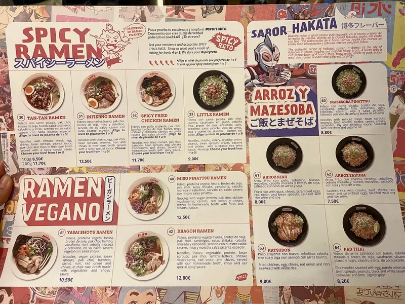 menu 1 of Ramen Shifu