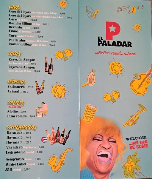 menu 0 of El Paladar