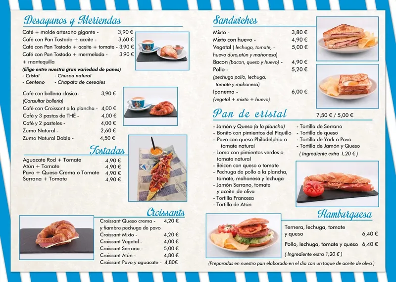 menu 0 of Pastelería Cafetería Ipanema de Lola