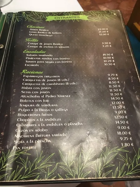 menu 0 of Restaurante El Rincón de Rafa
