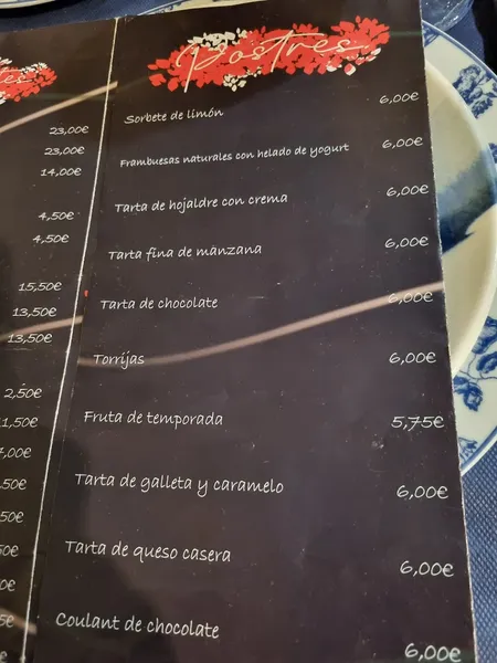 menu 2 of Restaurante El Rincón de Rafa