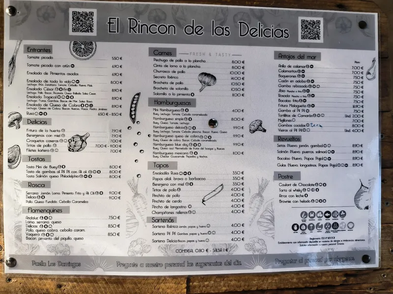 menu 0 of El Rincón De Las Delicias