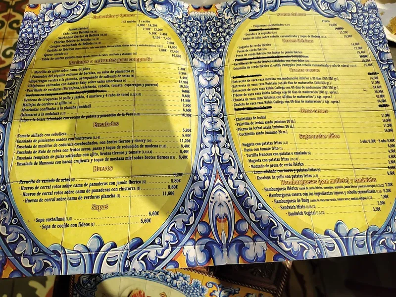 menu 1 of Taberna 1900 y Pico