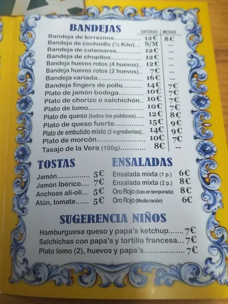 menu 0 of Bar Casa Toni