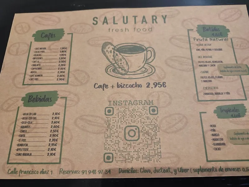 menu 0 of Salutary - Fresh Food - Alcalá de Henares