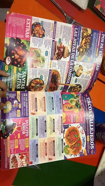 menu 0 of La Tía Juana Valencia Caballeros🇲🇽🌮🌶🌯