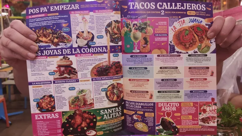 menu 1 of La Tía Juana Valencia Caballeros🇲🇽🌮🌶🌯