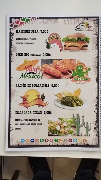 menu 1 of Taco A Saco