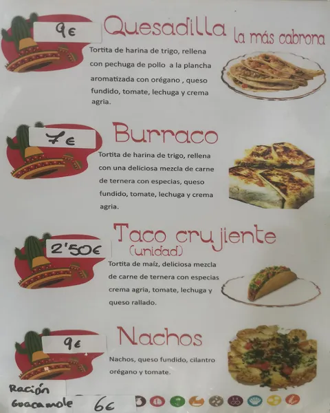 menu 0 of Taco A Saco