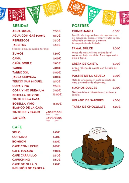 menu 1 of Restaurante Mexicano en Valencia. Las Adelitas.