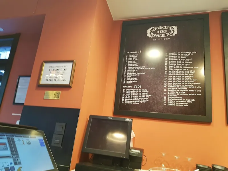 menu 1 of 100 Montaditos