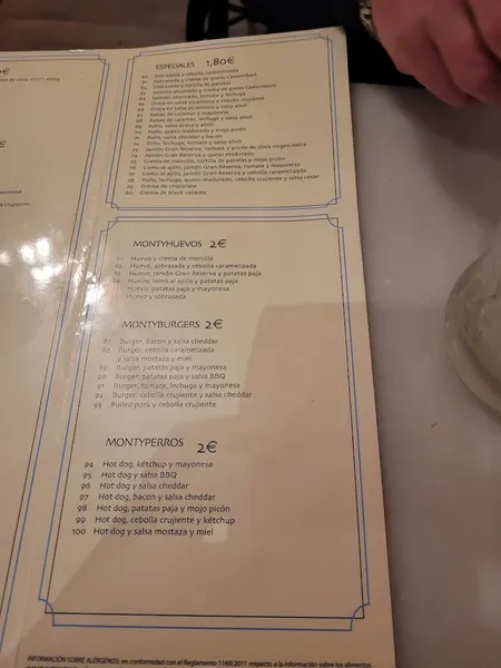 menu 2 of 100 Montaditos