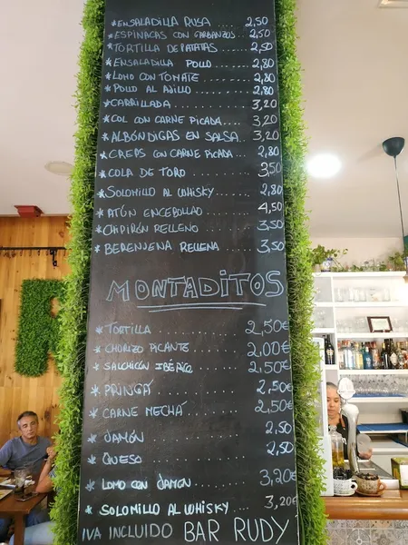 menu 0 of Bar Rudy