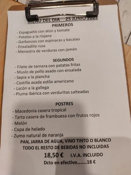 menu 0 of Cafetería Amaranto