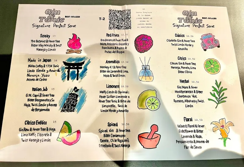 menu 0 of La Gintonería Donostiarra
