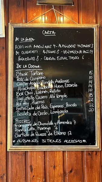 menu 0 of Geralds Bar San Sebastian