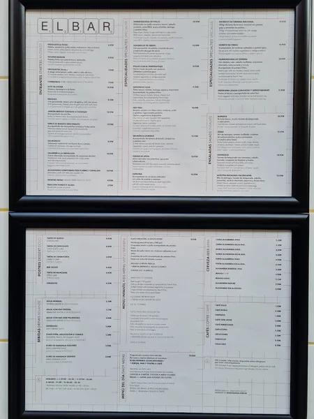menu 1 of Elbar Valencia