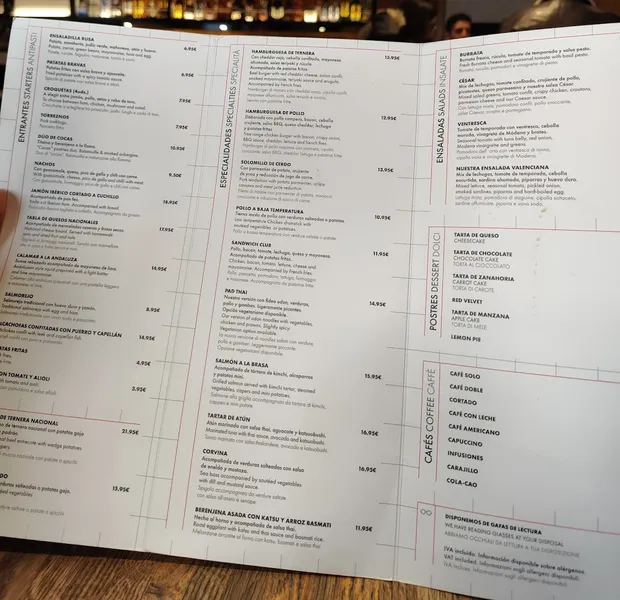 menu 2 of Elbar Valencia
