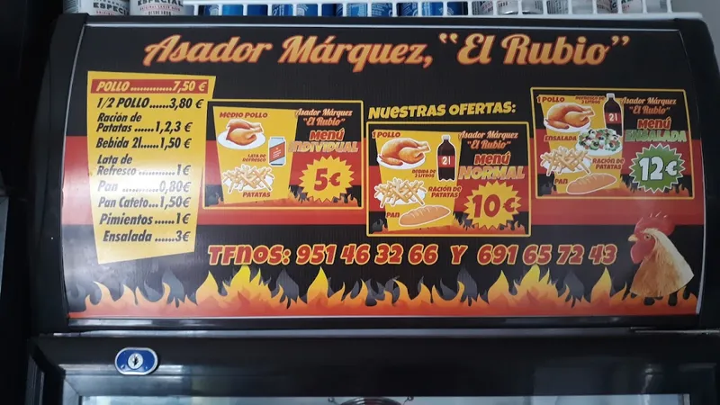 menu 1 of Asador De Pollos Rosa La Colonia Santa Inés.