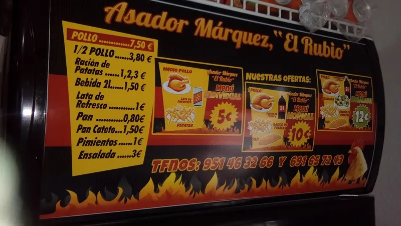 menu 2 of Asador De Pollos Rosa La Colonia Santa Inés.