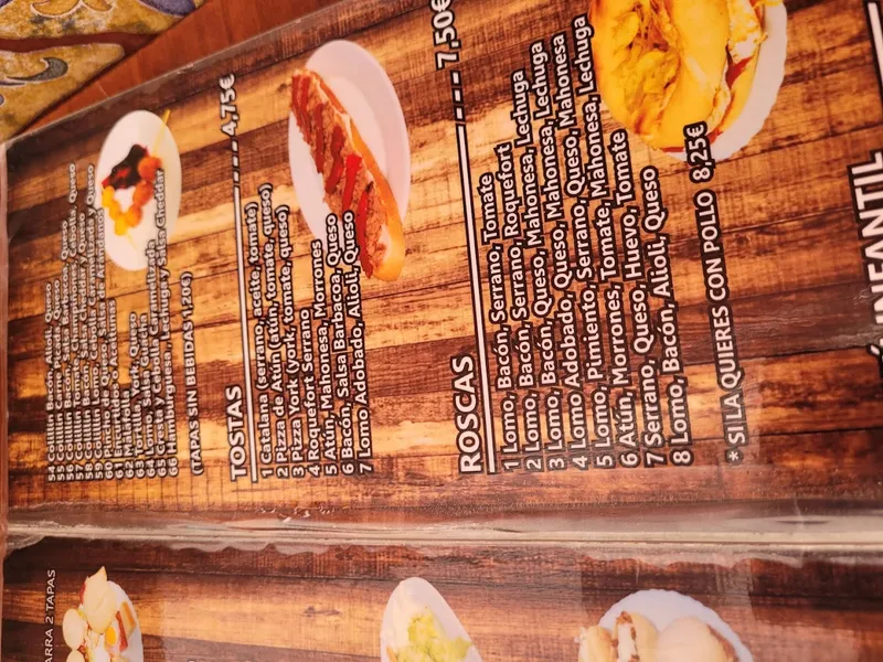 menu 0 of El Tapeo del Colilla