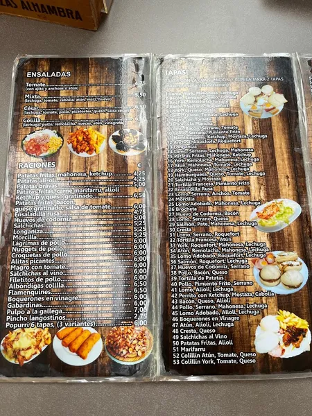 menu 2 of El Tapeo del Colilla