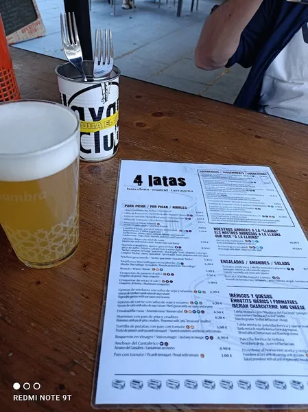 menu 2 of 4 Latas Poblenou