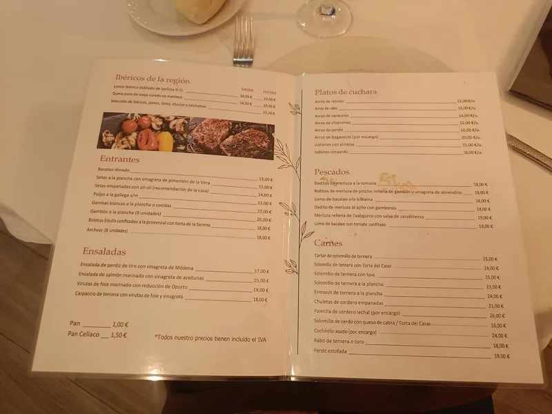 menu 0 of Restaurante El Vivero
