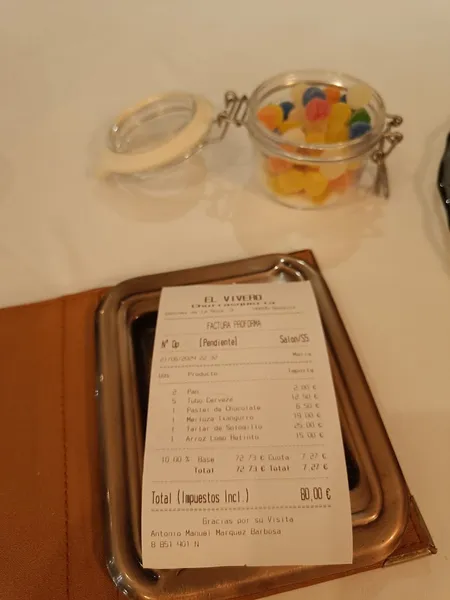 menu 1 of Restaurante El Vivero