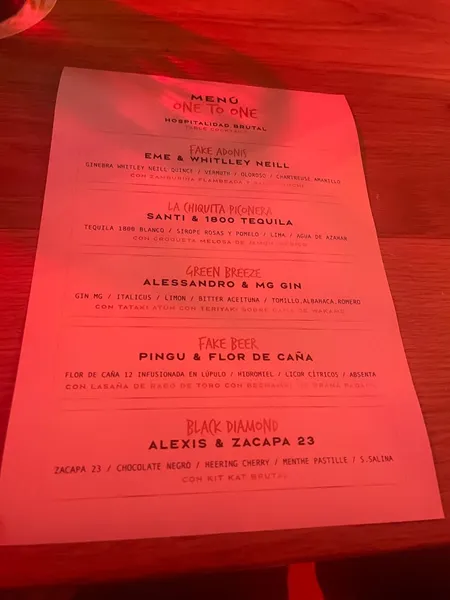 menu 2 of Restaurante-Coctelería Inclán Brutal Bar