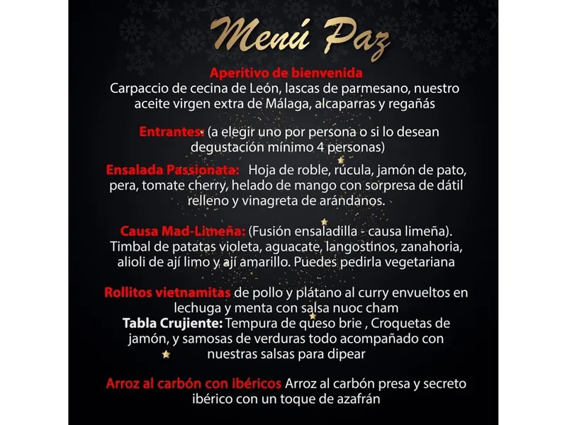 menu 0 of Restaurante Con 2 Fogones