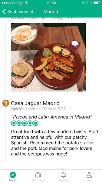menu 2 of Casa Jaguar