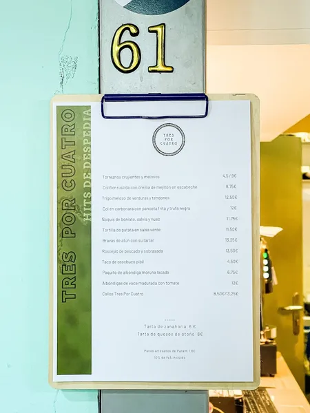 menu 2 of Tres por Cuatro