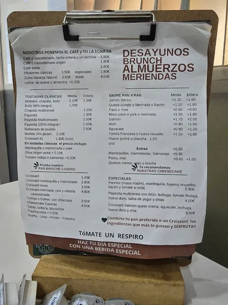 menu 0 of Cafetería La Garrucha