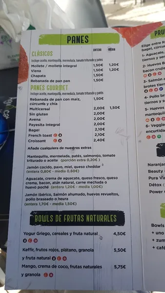 menu 1 of Aguacate Coffee & Brunch