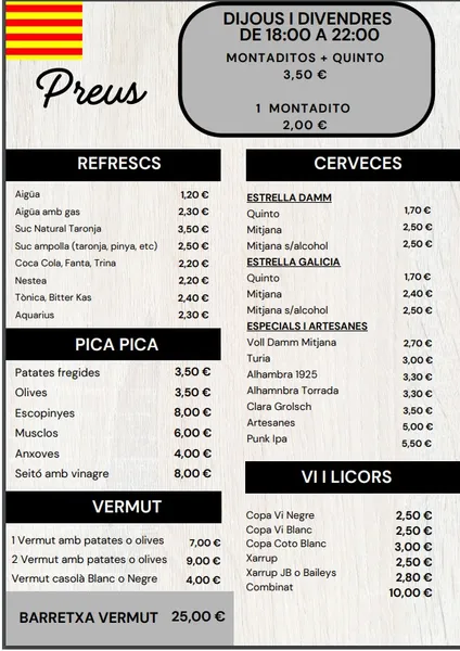 menu 0 of El Coffee