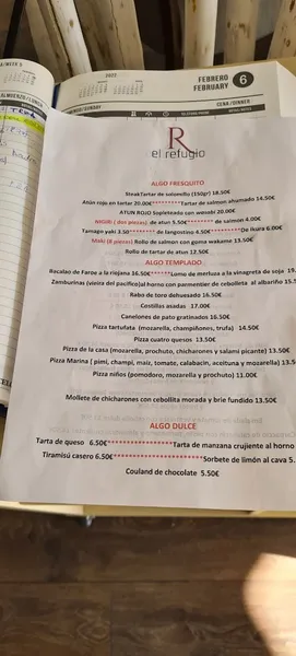 menu 1 of El Refugio de Vinateros 28