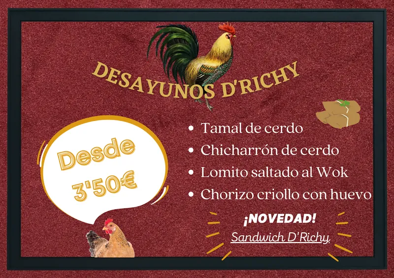 menu 0 of D'Richy Auténticos Pollos a la Brasa
