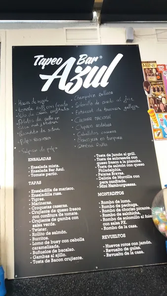 menu 1 of Tapeo Bar Azul