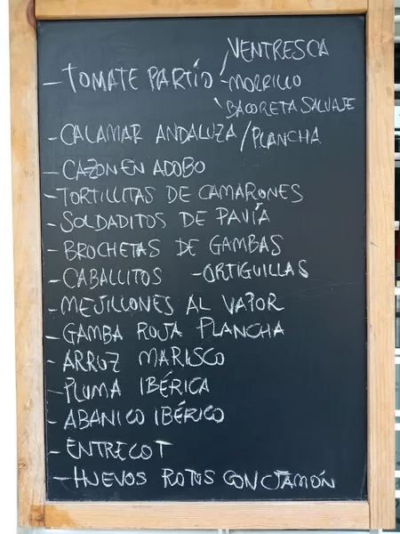 menu 0 of El Chiringuito del Carmen