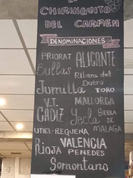 menu 1 of El Chiringuito del Carmen