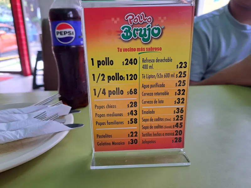 menu 0 of Pollo Brujo Reforma- Restaurante