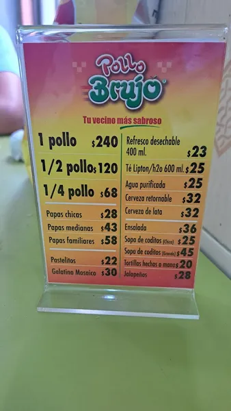 menu 1 of Pollo Brujo Reforma- Restaurante