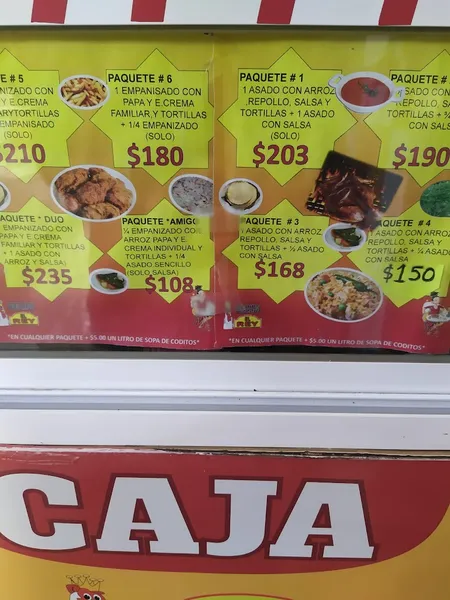 menu 2 of Pollos Asados El Rey