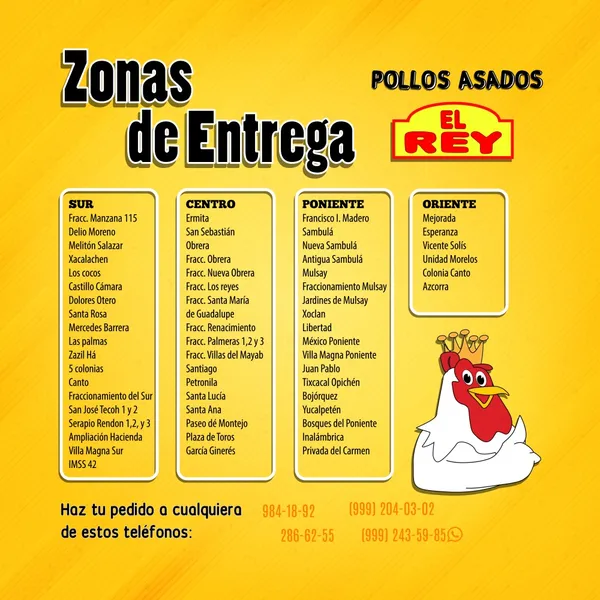 menu 0 of Pollos Asados El Rey