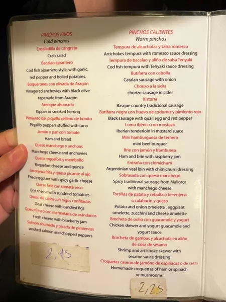 menu 1 of Gasterea