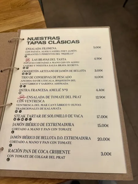 menu 0 of Tasta Gràcia